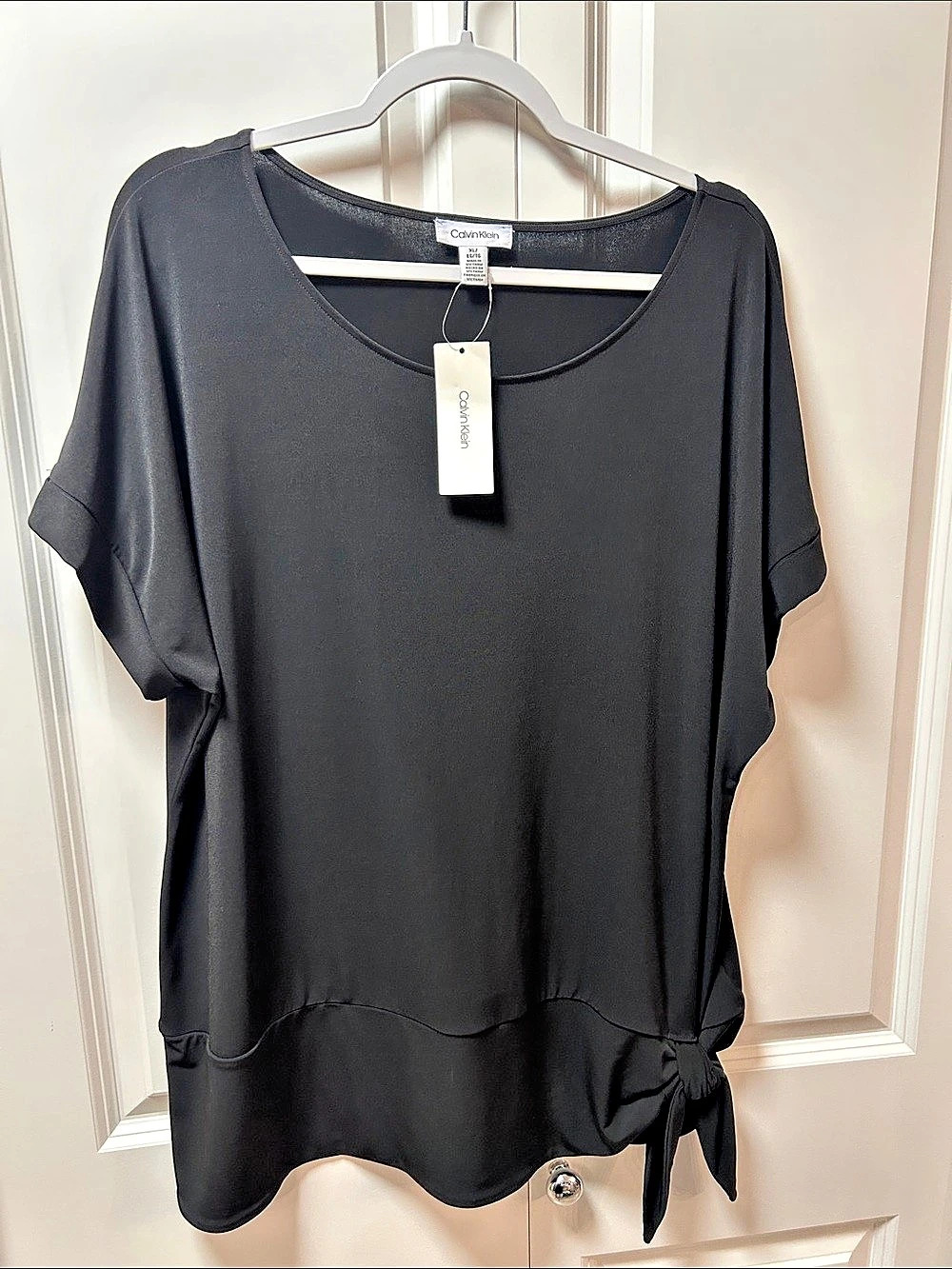 Calvin Klein Black Tunic Top XL NWT